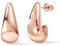 DOCHAIS Ohrringe Rosegold Damen | 14K Vergoldete Huggie Creolen 925 Sterling Silber Stecker, Hypoallergene Tropfen Ohrringe, Wasserfeste Klein Offen Creolen Ohrringe Statement Schmuck Geschenke Frauen