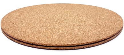 KITLAB Kork-Pflanzen-Untersetzer, doppellagig, 30,5 cm, Kork-Pflanzgefäß-Untersetzer, saugfähige Kork-Pflanzenuntersetzer für Zimmerpflanzen, 2 Stück