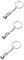 VALICLUD 3pcs Tooth Keychain Creative Teeth Pendant Keychain for Backpack and Handbag Funny Keyring Decoration for Lightweight and Accessory