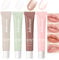 Sitovely 4 Farben Getönter Lippen Butter Balsam, Lip Butter Balm Peptide Lip Tint, Feuchtigkeitsspendende Peptid Lippentönung, Glänzender Jelly Lipgloss, Pflegendes Lippenöl