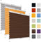 Fenster Plissee ohne Bohren zum Kleben auf Rahmen - Thermo Plisseerollo Innen - Rollo Jalousie, auf den Fensterrahmen, Faltrollo, Sichtschutz, Blickdicht, für Fenster & Tür - Braun, 75 x 100 cm