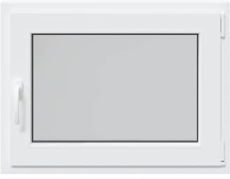 vidaXL Ventana de sótano RISOR 80x70 cm oscilobatiente DIN derecha blanca