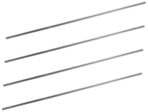 INOOMP Tischfußball Zubehör 4 Stück Robuste Metall Ersatzstangen für Tischfußballtisch Kompatibel mit Verschiedenen Modellen Platzsparendes Design Einfache Montage für Familie und Freunde