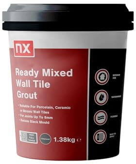 NX Ready mixed Charcoal Wall tile Grout 1.38kg