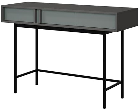 Mirjan24 Konsolentisch Agova WK11 - Flurtisch mit 2 Schubladen, Eingangsbereich, Dekotisch, Konsole, Sideboard, Beistelltisch (Anthrazit/Aloe)