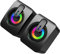 NUOBESTY 1Pair Wired Gaming Speakers with Ambient Light Subwoofer for Desktop Laptop USB Powered Audio Compatibility for Home Office