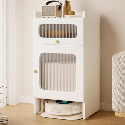 HARELA Saugroboter Ständer Staubsauger Roboter Halter mit Rollen, Versteckter Staubsaugerroboter Ständer Für Zuhause Büro Wohnzimmer Garage Ecke Un(92cm/36.2in)