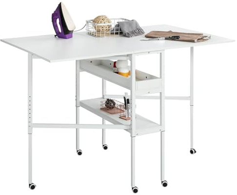 MELLCOM Folding Sewing Cutting Table, for Large Fabric