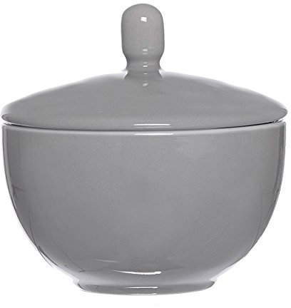 Ritzenhoff & Breker Doppio Zuckerdose, Zucker Dose, Vorratsdose, Geschirr, Porzellan, Grau, 9 cm, 576924