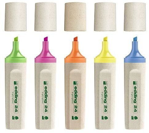 5er Set Nachfüllbarer Textmarker 24