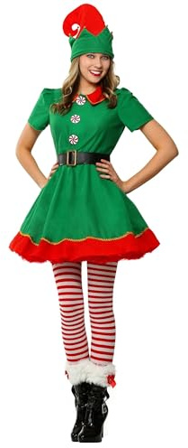 Christmas Elf Costume for Women, Festive Holiday Outfit Inspired by A Cinderella Story Christmas Wish