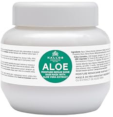 KJMN Aloe Vera Feuchtigkeitsspendende Reparatur-Glanz-Haarmaske für trockenes und geschädigtes Haar mit Aloe-Vera-Extrakt, 275 ml