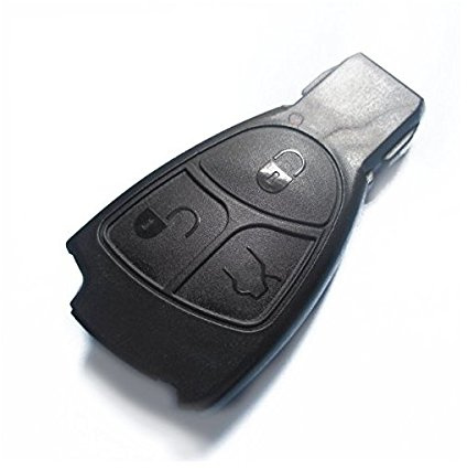 Ersatz Schlüsselgehäuse mit 3 Tasten Autoschlüssel Schlüssel Fernbedienung Funkschlüssel Gehäuseohne Transponder Elektronik oder Schlüsselrohling INION (für Mercedes Benz (KS09no)