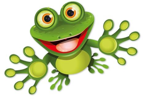 Sticker funny Frosch XL I 50 cm I Fun-Aufkleber für Badezimmer Wohnwagen Wohnmobil als Auto-Aufkleber I lustig cool wetterfest Frog I kfz334
