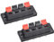 sourcing map 4 Way Spring Speaker Terminal Clip Push Release Connector Audio Cable Terminals Strip Block WP4-10 2Pcs