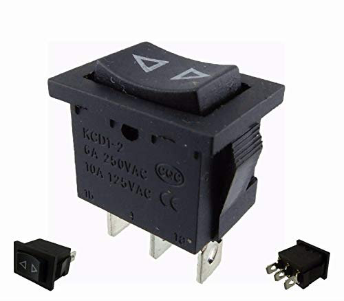 Interruttore a bilanciere ON/OFF/ON da installare, 19,5 x 12,5 mm, tasto non bloccato, momentaneo