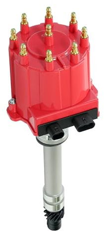 Ignition Distributor Compatible with 1987-1997 GMC Chevy 5.0L 5.7L 7.4L C/K Pickup Truck Van Big Blocks Small Blocks 305 350 454 HEI652R Red Cap