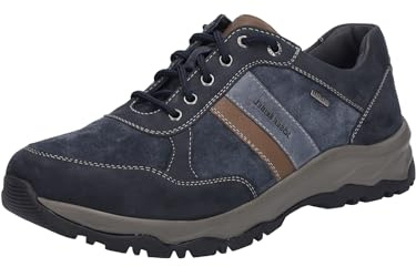 Josef Seibel Herren Low-Top Sneaker Leroy 56,Weite H (Weit),Wechselfußbett,wasserdicht,Freizeitschuhe,Turnschuhe,Indigo-Kombi,44 EU