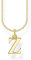 THOMAS SABO Halskette Buchstabe Z vergoldetes Silber KE2035-413-39