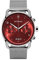 DeTomaso SORPASSO Chronograph Limited Edition Silver RED Herren-Armbanduhr Analog Quarz Mesh Milanese Silber