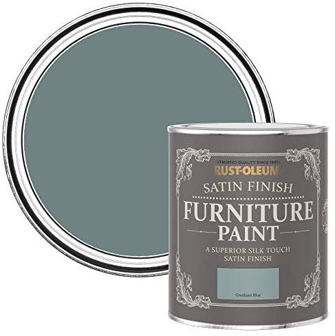 Rust-Oleum Blue Furniture Paint in Satin Finish - Gresham Blue 750ml