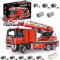 FigureArt Technik LKW Feuerwehrauto Bausatz, 4629 Teile Klemmbausteine Technik Fernbedienung Wasserspray Modell für Erwachsene, mit 8 Motoren und Fernbedienung TGL T4008(Originalverpackung)