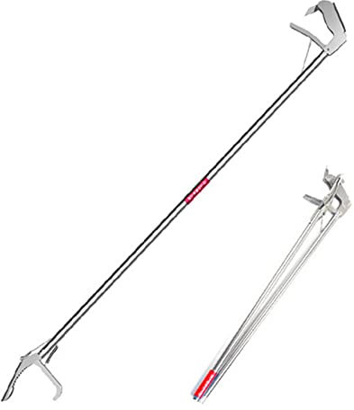 Pinza a serpente lunga 149,9 cm pieghevole rettile grabber seghettato ampia mascella Snake Catcher