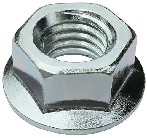 AERZETIX - C58281 - Set di 25 dadi esagonali con flangia/base dentata M10 - Ø esterno della flangia 20mm - in acciaio