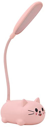 OSALADI Lampada da scrivania LED Gatto Luce notturna Protettiva per gli occhi USB Ricaricabile Modern Rosa
