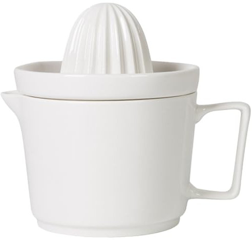UPKOCH Manuale Spremiagrumi Tazza spremiagrumi Ceramica Bianco Pompelmo