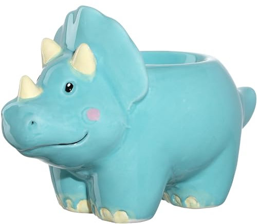 LEONARDO Bambini Avventura Eierbecher für Kinder - Lustiger Eierbecher aus Keramik - Passend zur Dino-Serie - Spülmaschinenfest, robust - Kinder-Eierbecher Dinosaurier bunt, 077407