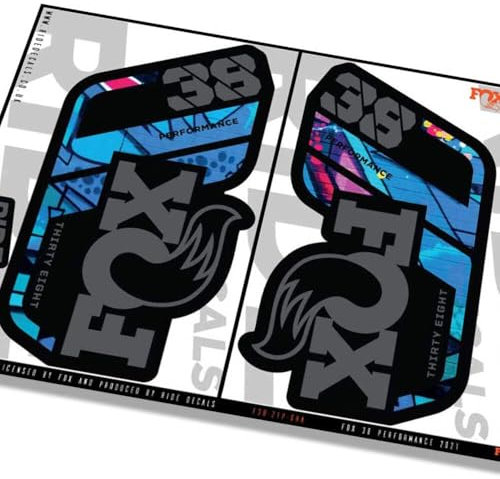 Fox 38 Performance 2021 Autocollants pour fourche – Graffiti – Licence par Fox GLOSS