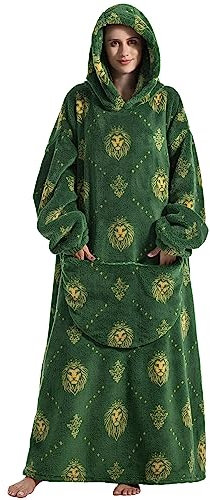 JOREAY Lange Hoodie Decke mit Ärmeln für Damen Herren, Kuschelig Deckenpullover, XXL Übergroße Deckenhoodie Kuschelhoodie