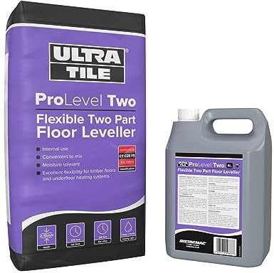 UltraTile ProLevel Flexible 2 Part Floor Leveller Self Levelling | 20KG Bag & 4L