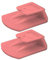 Generico Due Pezzi Clip Supporto Compatibile con Telepass Slim e Compatibile con MooneyGo. Disponibile in 6 Colori (Rosso Pastello)