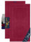 Marie´s Home 2er Pack Badvorleger - Teppich für große Bäder oder Flur 1612.2351, 60 x 110 cm, Bordeaux