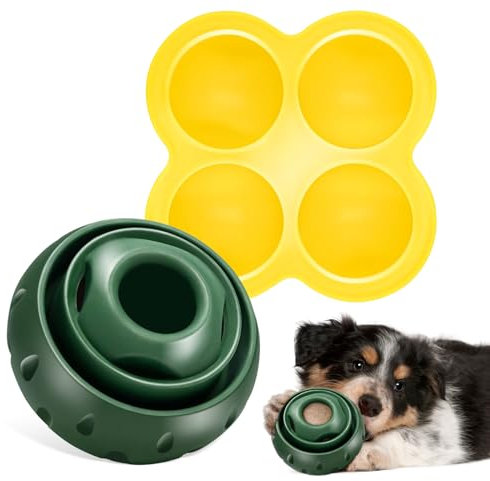 GMStahlei Pupsicle Hunde Kauspielzeug,Hundespielzeug Langlebiges Leckerli,Hundefutterball,Kauspielzeug Für Hundefutterspender.Hundespielzeug spülmaschinenfest,Schleckball Hund.