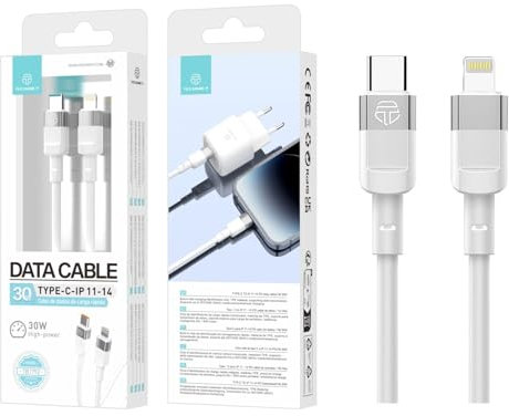 iPhone Schnellladekabel 30 W USB C Kabel 1 Meter kompatibel mit iPhone 15/14/13 Pro/12/Se /11 Promax/X/Xr/Xs/8 und kompatibel mit iPad Pro 10,5/Air3/Mini 5, Schnellladekabel für iPhone