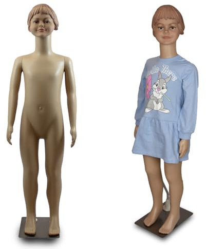 BITUXX Schaufensterpuppe Weiblich Mädchen Schaufensterfigur Mannequin Schneiderpuppe 360° beweglich 110cm