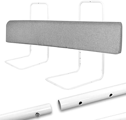 FIVMEN Barrera para cama de 180 cm, 40 – 60 cm, 5 agujeros, altura ajustable, borde de cama flexible