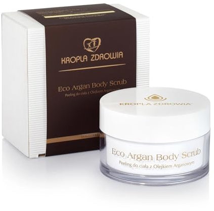 PHARMEDIS ECO GOLD LINE Arganöl Körperpeeling mit Salz und Zucker - Bio Duschpeeling und Sauna Peeling - Naturkosmetik für Dusche und Sauna - Vitamin E Sugar & Salt Argan Oil Body Scrub 200g