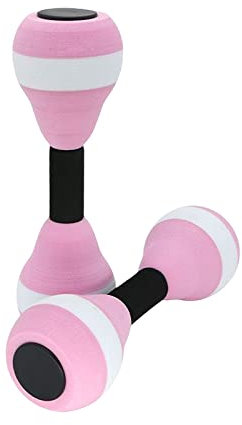 Manubri Acqua 2 Pezzi, Bilanciere Galleggiante Leggero in EVA Acqua, Bilanciere per Esercizi Aerobici in Acqua per Uomini Donne Piscina Sport Acquatici Attrezzo Fitness(rosa)