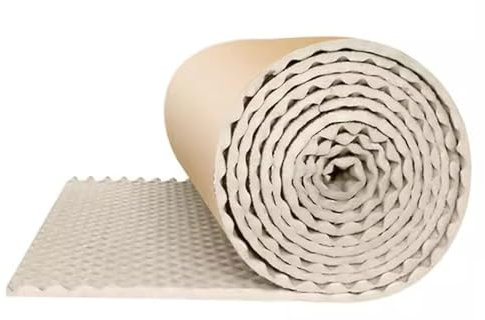 LJBD Mousse Acoustique Autocollante, Panneau Acoustiques Mousse Anti-Bruit Haute Densité 15mm D'épaisseur Ignifuges Isolant Phonique pour Bureaux Studio Podcasts(Size:1m x 10m,Color:Beige)