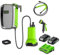 Greenworks 24V Akku-Tauchdruck/Regenfasspumpe, max. 1800 L/h, 8 in 1-Düse, Flexible Batteriebox
