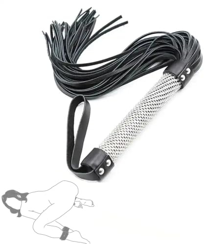 1pc Fouet en cuir tressé, accessoires de jeu de rôle, idéal pour les jeux de vacances