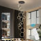 HYQJUNE Modern LED Hängelampe Dimmbar Ringe Pendelleuchte Wohnzimmerlamp Aluminium Treppe Hängeleuchte Xuanguan Schlafzimmer Esszimmer Küchenlampe Höhenverstellbar Lampen(15-Ring)