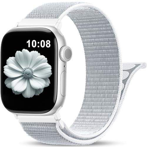 Higgs Nylon Compatibile con Cinturini Apple Watch 40mm 41mm 38mm 44mm 45mm 46mm 42mm 49mm, Sport Solo Loop Cinturino per iWatch Serie 11 10 SE 9 Ultra3/2/1 8 7 6 5 4 3 2 1 per Donna Uomo
