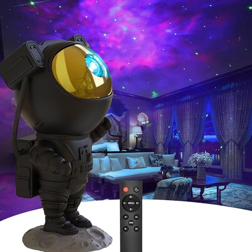 Galaxy Projector, Astronaut Galaxy Light Projector for Bedroom, Star Projector Night Light with Timer and Remote,360 Adjustable Space Nebula Starry Ceiling Projector for Kids Room Decor Birthdays Gift