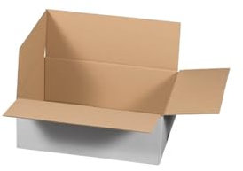 packster 50x Versandkarton Faltkarton weiß FEFCO 0201 400 x 300 x 150 mm Weiss