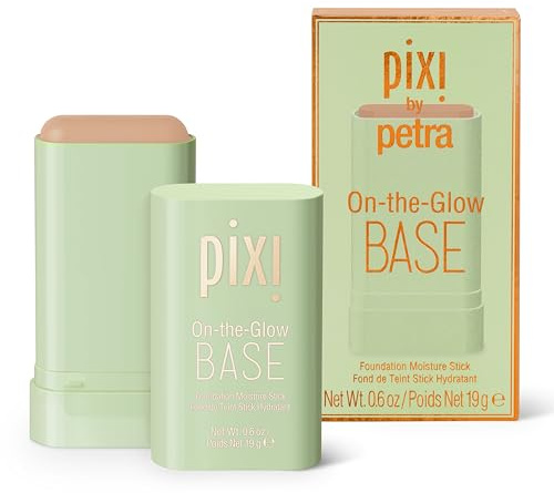 Pixi Beauty On The Glow Base Getönter Feuchtigkeitsstift, Foundation-Stick, Honig: Mittel, Bräunungston, 0,6 Oz / 19 G